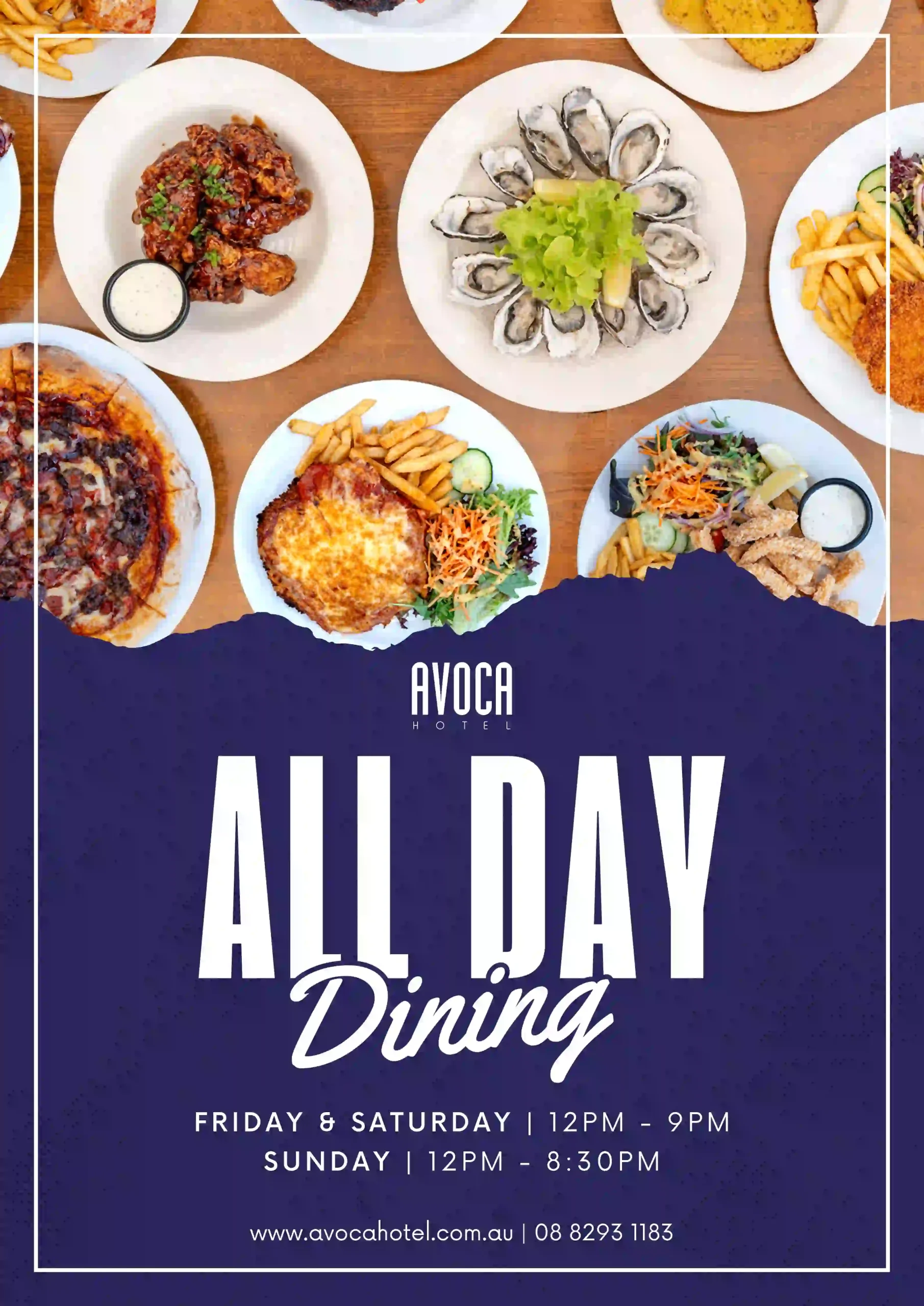 Enjoy all day dining at Avoca Hotel with fresh meals and quality service all day. Only the best in the Adelaide CBD