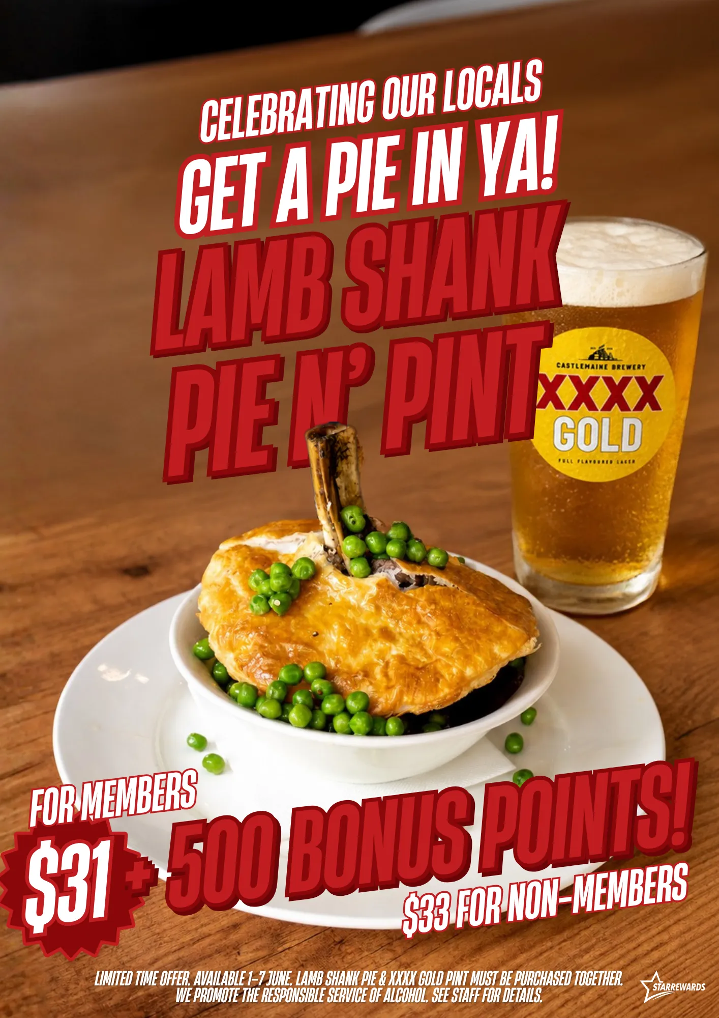 Lamb Shank Pie N’ Pint Special